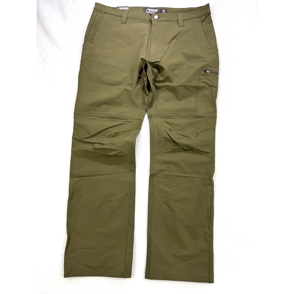 Mountain Khaki Ridgeline Hybrid Pant Men 36x30 Moss Cargo‎ Articulated NWT $119
